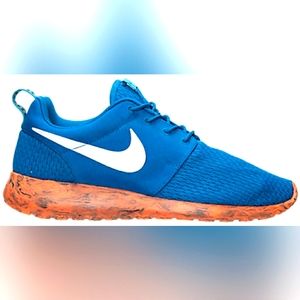 Nike Running Sneaker Blue Orange Marble Men's 9.5